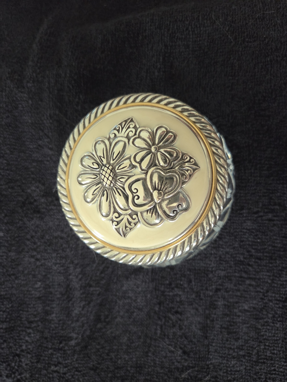 Brighton Silver and Cream Decorative Jar
